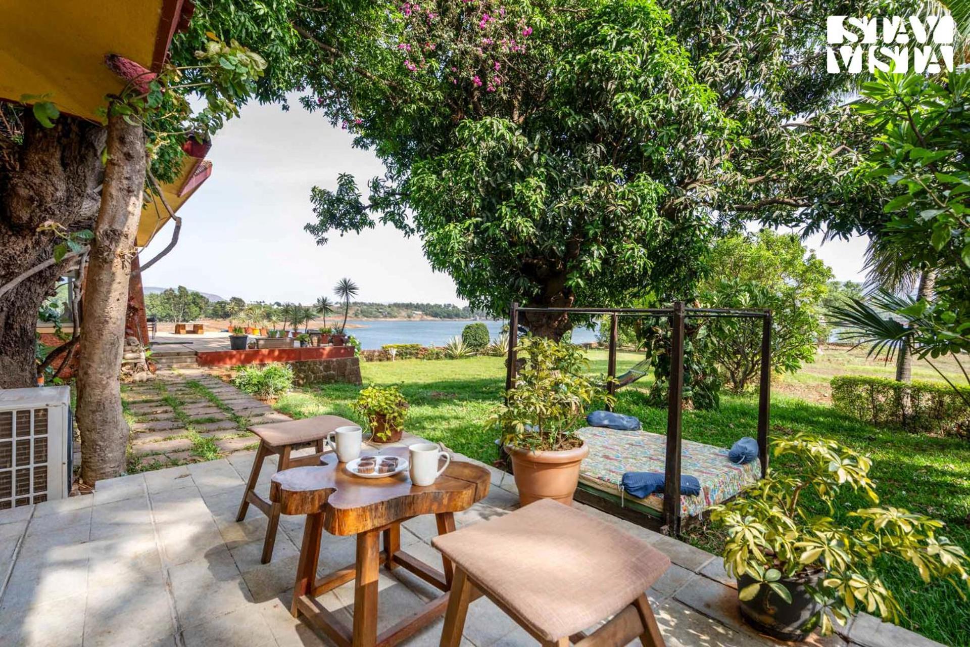 Stayvista At Three Shores With Lake View & Alfresco Dining Khamshet Exterior photo